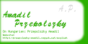 amadil przepolszky business card